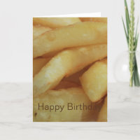 Fries/Chips Français Bonne carte d'anniversaire