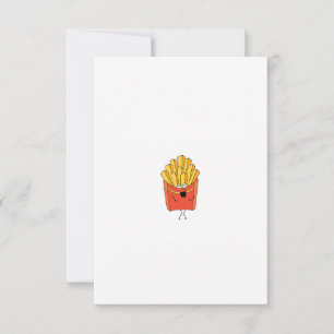 Fries, chips, hot chips themed thank you card