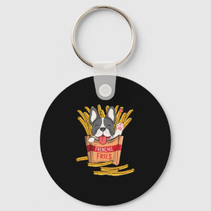 Fries - French Bulldog Fast Food French Fries Love Keychain