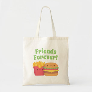 Fries mignonnes et hamburger, sac fourre-tout Frie