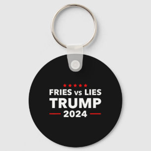 Fries Vs Lies Trump 2024 French Fries Trump Vance Keychain