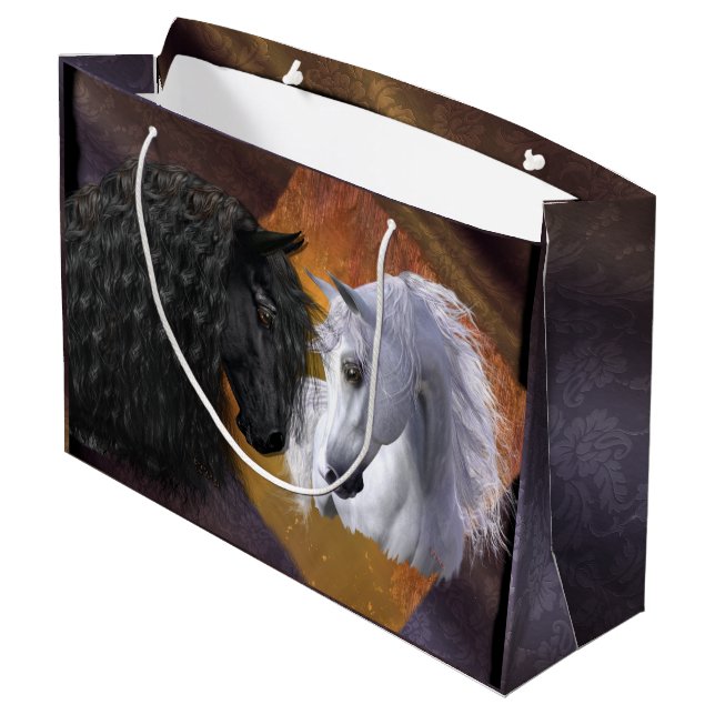Friesian & Arabian Gift Bag - Large/ Glossy (Back Angled)
