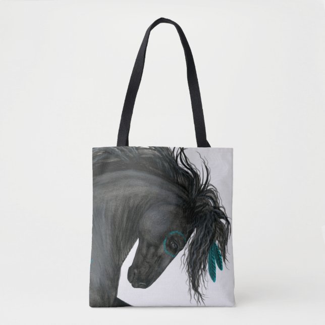 Friesian Black Horse Bag by Bihrle (Front)