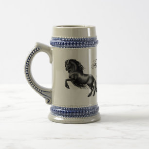 Friesian, black letter beer stein