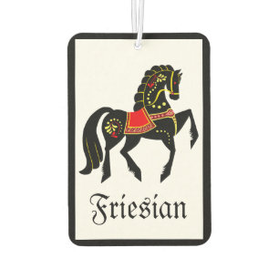 Friesian, black stallion, folk Friesian image Air Freshener