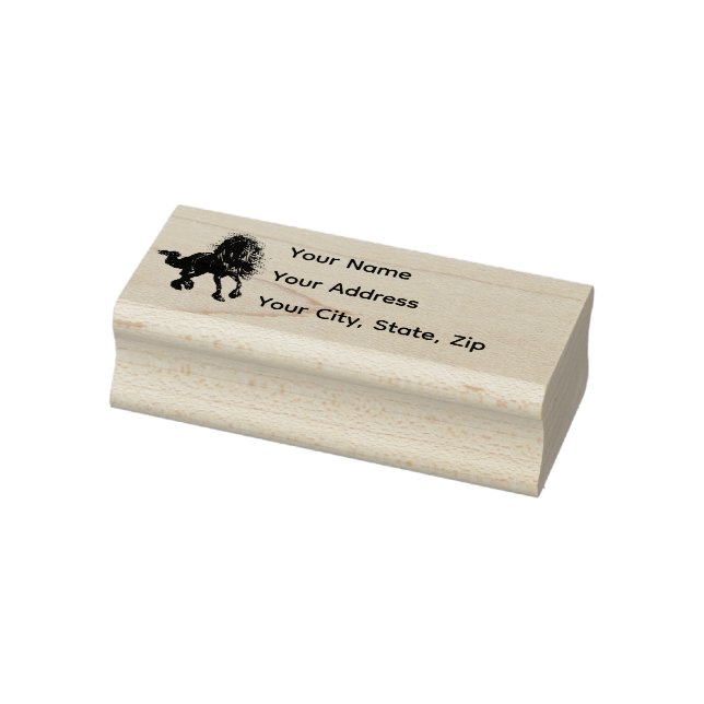 Friesian, black stallion, Personal Address stamp (Stamp)