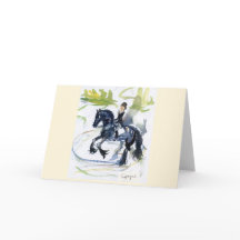 "Friesian" blank greeting card w/envelope