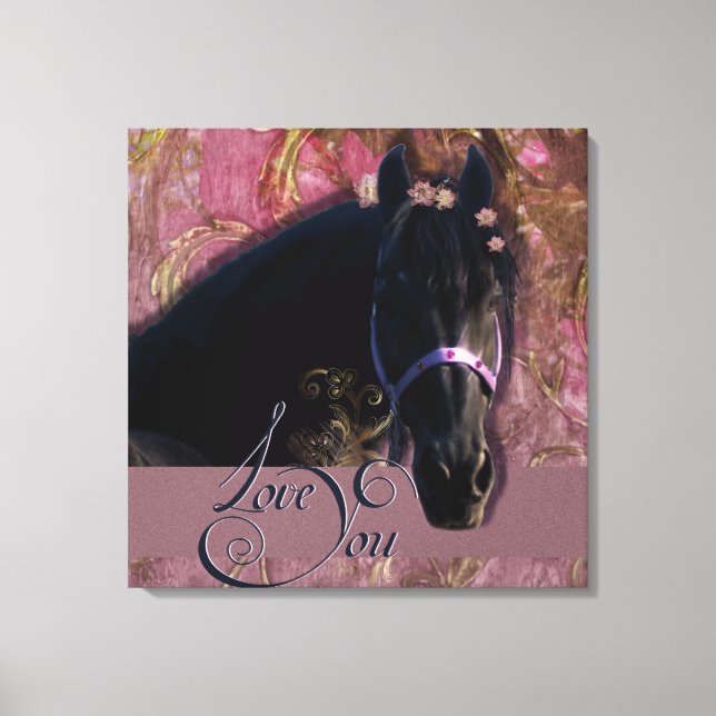 Friesian DIAMOND Portrait - Wrapped Canvas (Front)