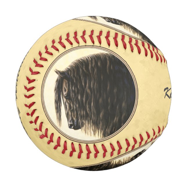 Friesian Draught Horse Yellow Baseball (Front Left)