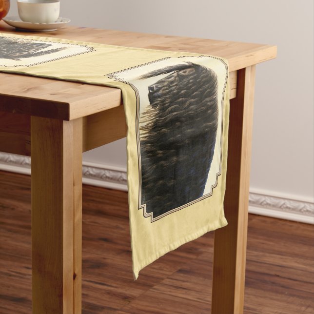 Friesian Draught Horse Yellow Medium Table Runner (In Situ)