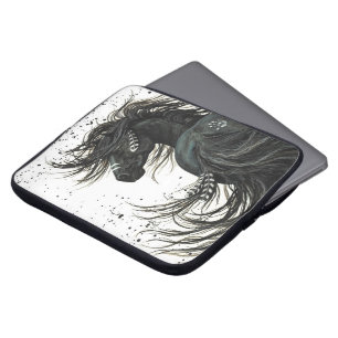 Friesian Horse By Bihrle Laptop Sleeve