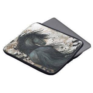 Friesian Horse by BiHrLe Laptop Sleeve
