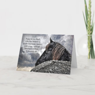 Friesian Horse Christmas Card