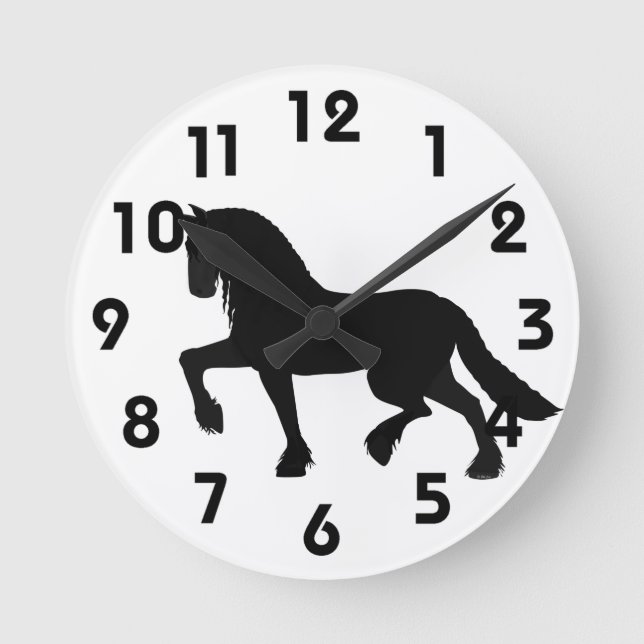 Friesian Horse Clock (Front)