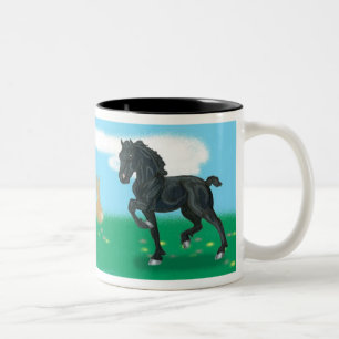 Friesian Horse Foal Bunny mug