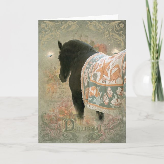 Friesian Horse - Greeting Card (Front)