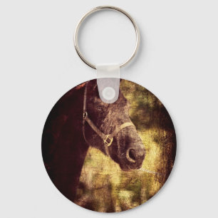 Friesian Horse Keychain