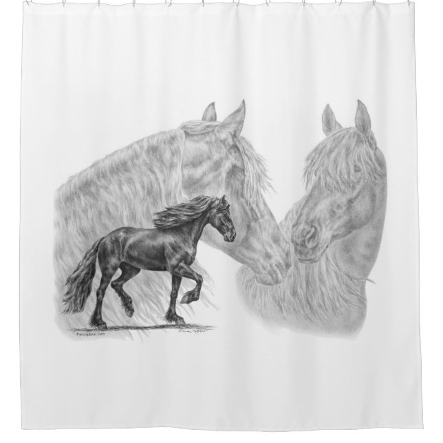 Friesian Horse Montage Waves (Front)
