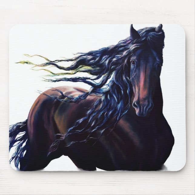 Friesian horse mouse pad (Front)