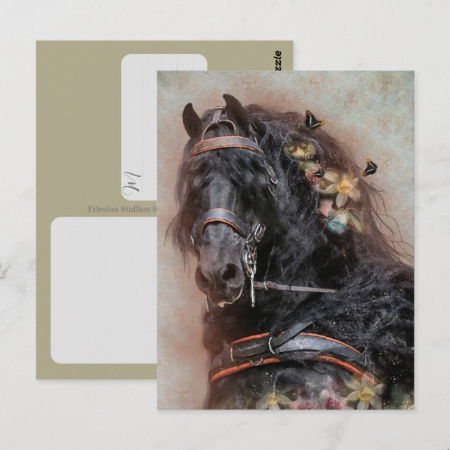Friesian Horse - Postcard (Front/Back)
