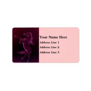 Friesian Horse Rearing Address Label