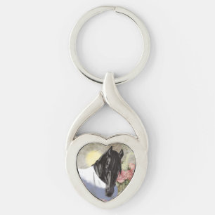 Friesian Stallion - Keychain