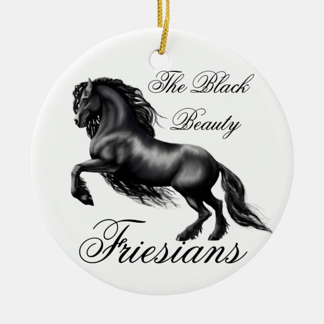 Friesians Ceramic Ornament (Front)