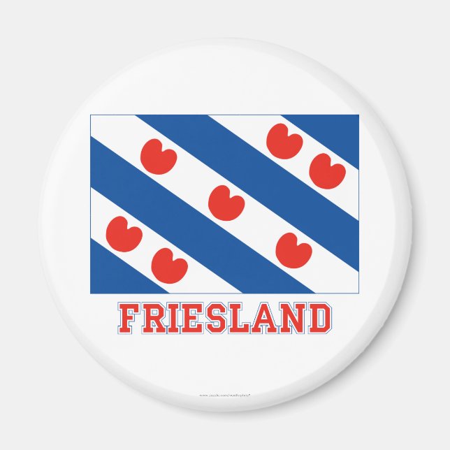 Friesland Flag with name Magnet (Front)