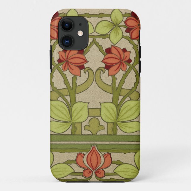 Frieze Border Art Nouveau Floral Case-Mate iPhone Case (Back)