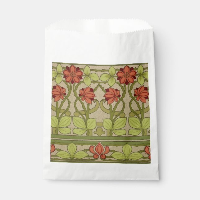 Frieze Border Art Nouveau Floral Favour Bag (Front)