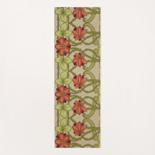 Frieze Border Art Nouveau Floral Yoga Mat
