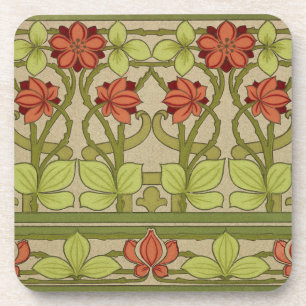 Frieze Border Art Nouveau Wallpaper Coaster