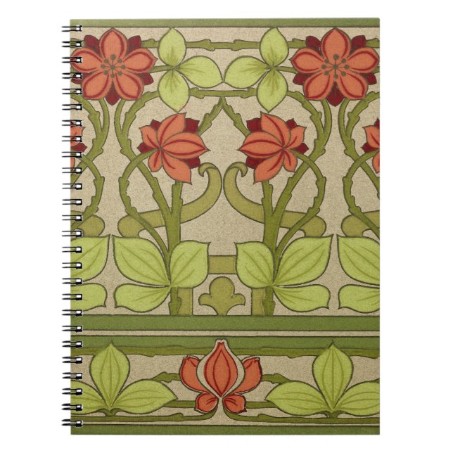 Frieze Border Art Nouveau Wallpaper Notebook (Front)