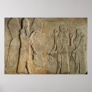 Frieze depicting a winged spirit poster