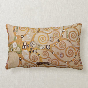 Frieze II by Gustav Klimt Lumbar Pillow