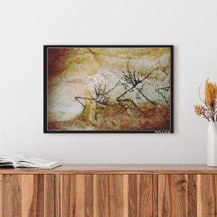 Frieze of deer, c.17000 BC Canvas Print