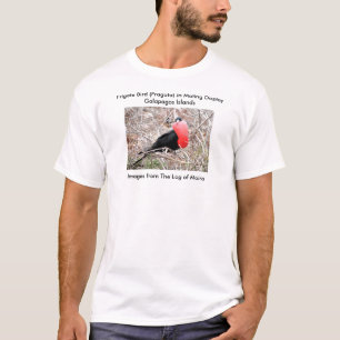 Frigate Bird (Fragata) in Mating Display Galapagos T-Shirt