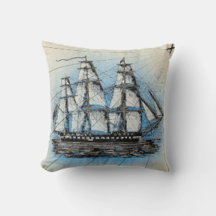 Frigate Throw Pillow