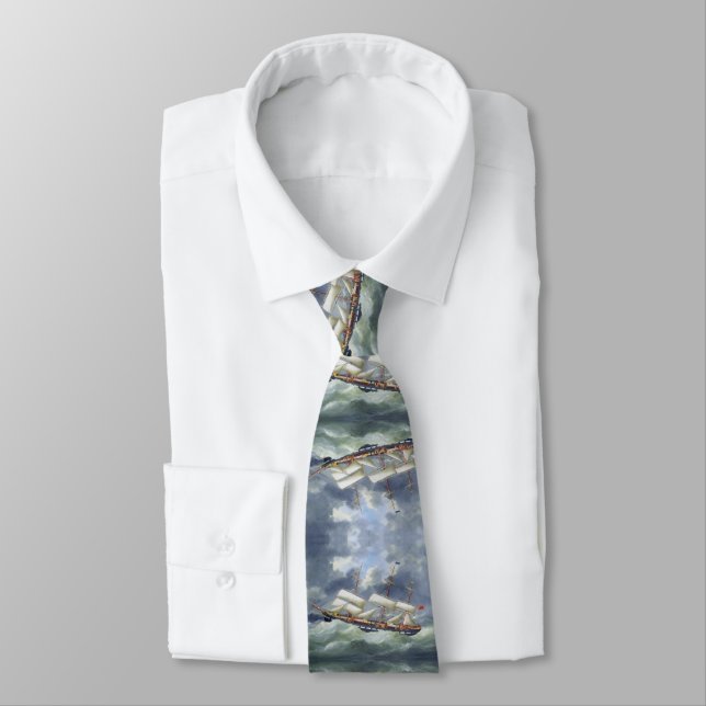 Frigate Training ship Atalanta 1885 Tie (Tied)