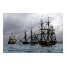 frigates at anchor