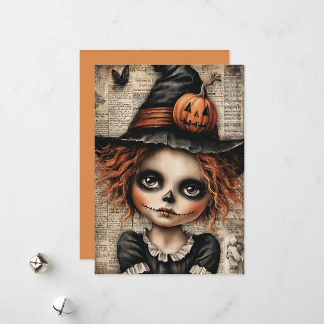 Fright & Delight Halloween Holiday Card (Front/Back In Situ)