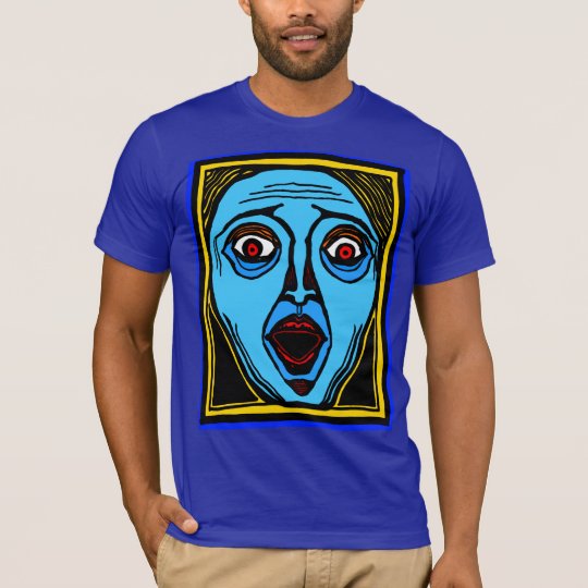 Fright Face (colour) tee by FacePrints