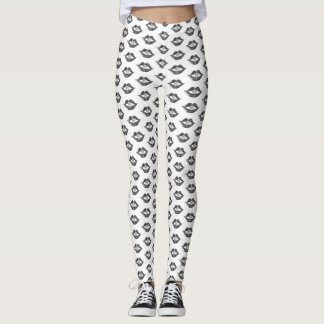 Fright-Lipped Gothic Lips Leggings