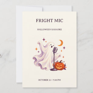 Fright Mic Halloween Karaoke Party Invitation
