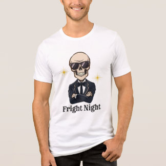 Fright Night – Elegant Spooky Skeleton Halloween  Tri-Blend Shirt