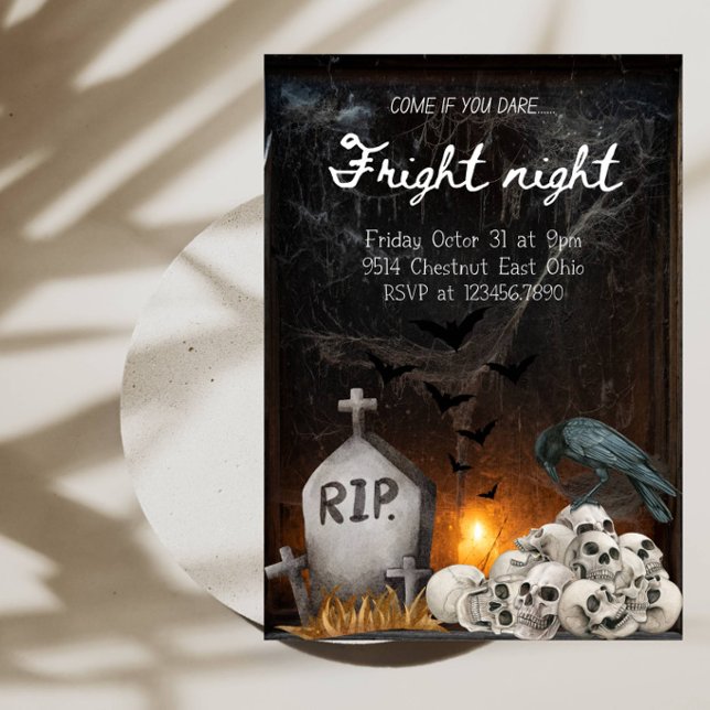 Fright Night Halloween Party- Spooky Haunted House Invitation (Creator Uploaded)