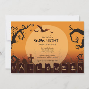 Fright Night - invitation de la fête de l'hallowee