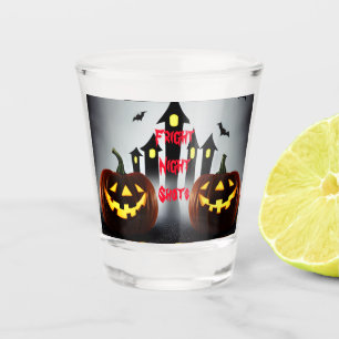 Fright Night Shots Creepy Halloween Pumpkin  Shot Glass