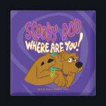 Frightened Scooby-Doo Magnet<br><div class="desc">Check out Scooby-Doo scared and covering his head with one paw,  with one eye peeking open.</div>