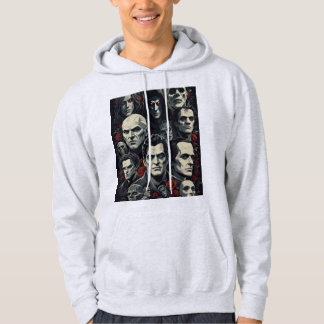FRIGHTFUL MOVIE MASHUP DESIGN FOR HALLOWEEN  HOODIE